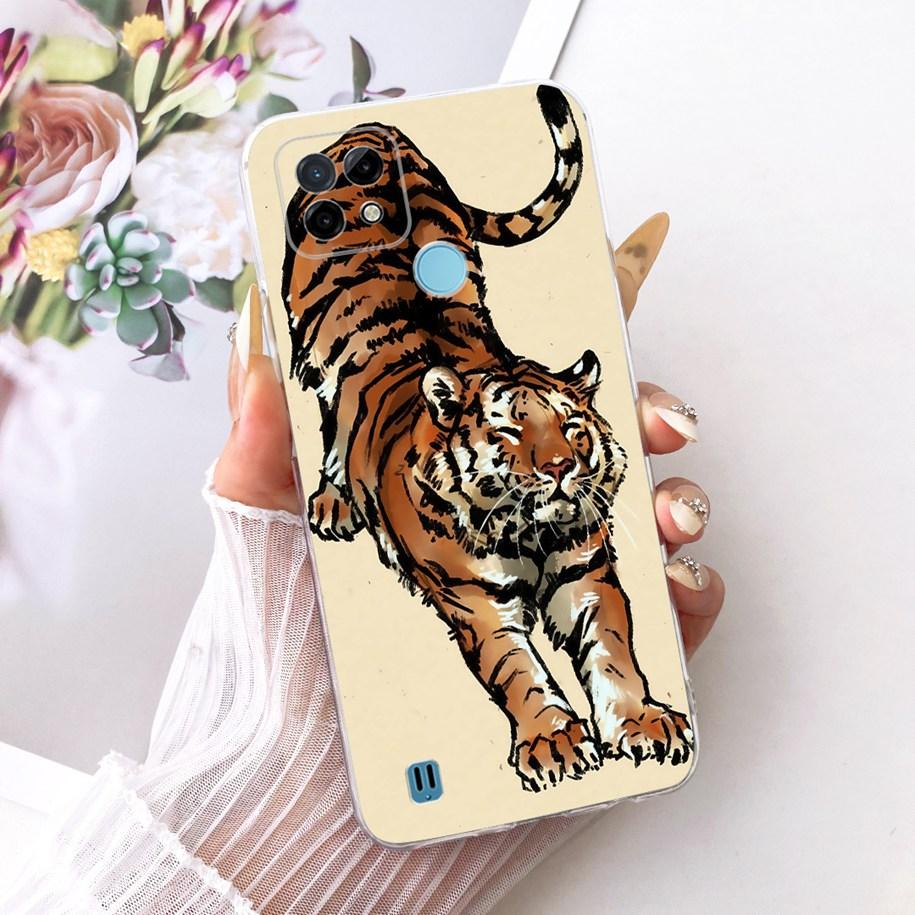 For Realme C21 C21Y Case RMX3201 RMX3261 RMX3263 Cover Cool Dragon Lion Soft Silicone Bumper For Realme C25Y RMX3269 C 21 Fundas