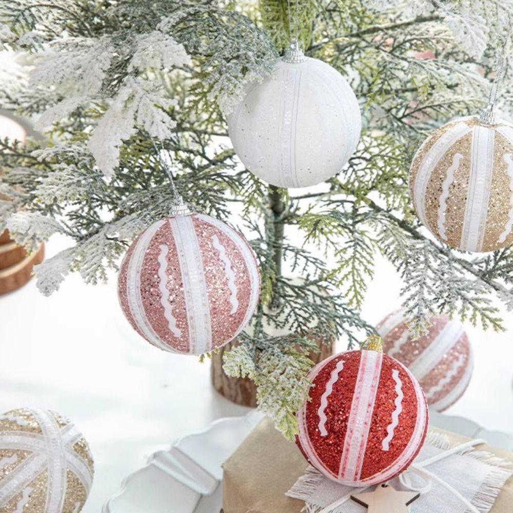 8cm Christmas Decorative Ball Delicate Hanging Ornament Crafts Christmas Tree Pendant  Window