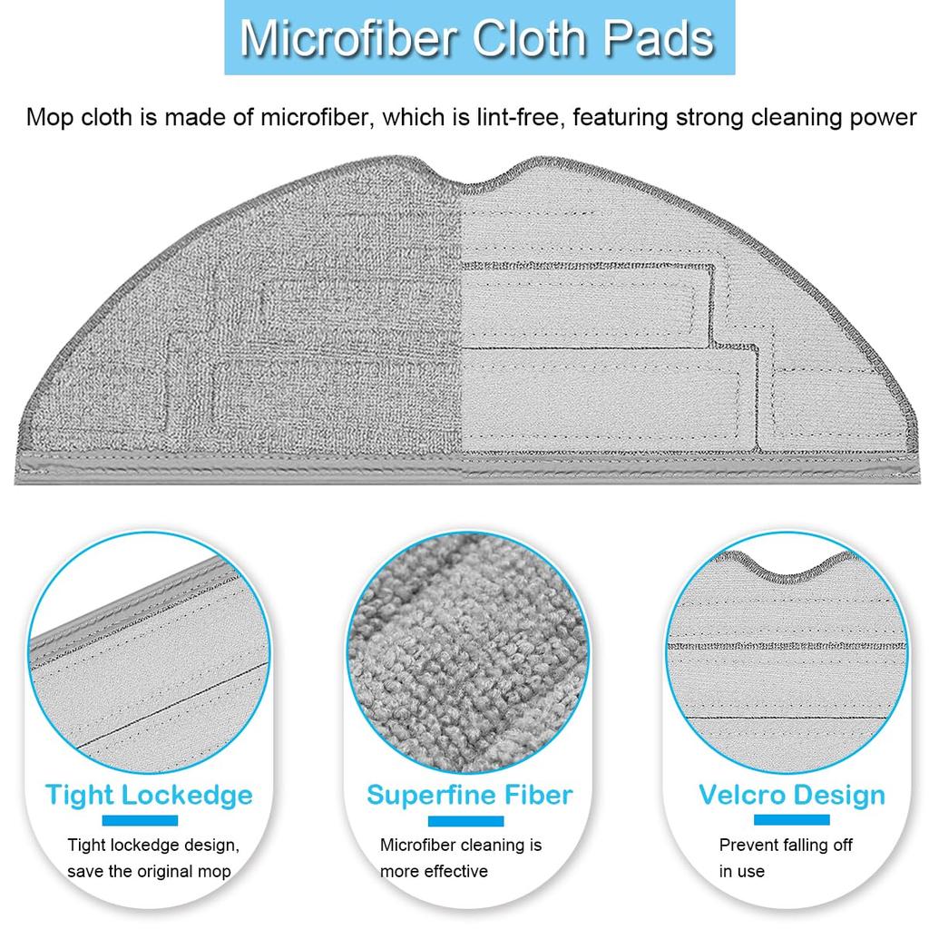 EATBALE Accessory Kit Compatible with Pro Ultra Robot Vacuum Includes 2 Main 4 Side 2 HEPA 2 Mop Cloth 1 and 2 Tools S8/S8+/S8 Cleaners, Brushes,