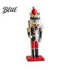 Classic Christmas Character Wooden Nutcracker Soldier Figurine Handcrafted Solid Wood Tabletop Ornament Traditional Statue for Holiday Desk