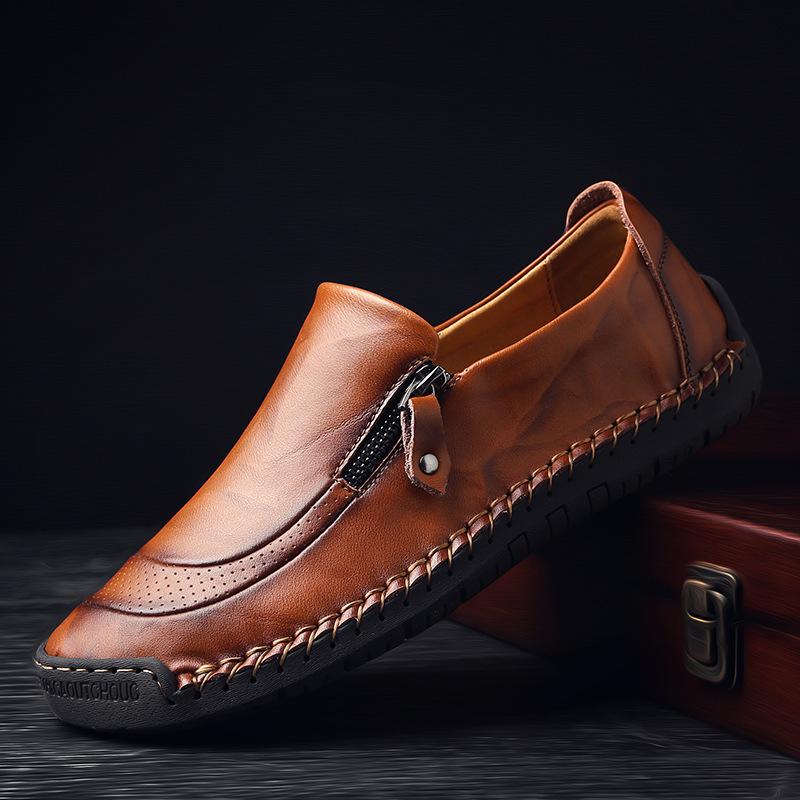 Large Size Spring Summer Men's Casual Large Size 2025 Men's Shoes Leather Shoes Men's Leather Shoes Casual Shoes