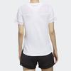 adidas T Shirts Women's White Crew Neck Moderate Straight Fit DY8612