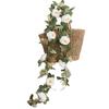 2m Artificial Flowers Rose Ivy Vine Wedding Decoration Real Touch Silk Flower String Home Hanging Garland Party Wedding Decor