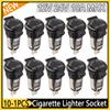 10-1PCS Max 10A Car Cigarette Lighter Waterproof Female Socket Seat with Cover Case 12V-24V Auto Truck Motorcycle Car Accessorie