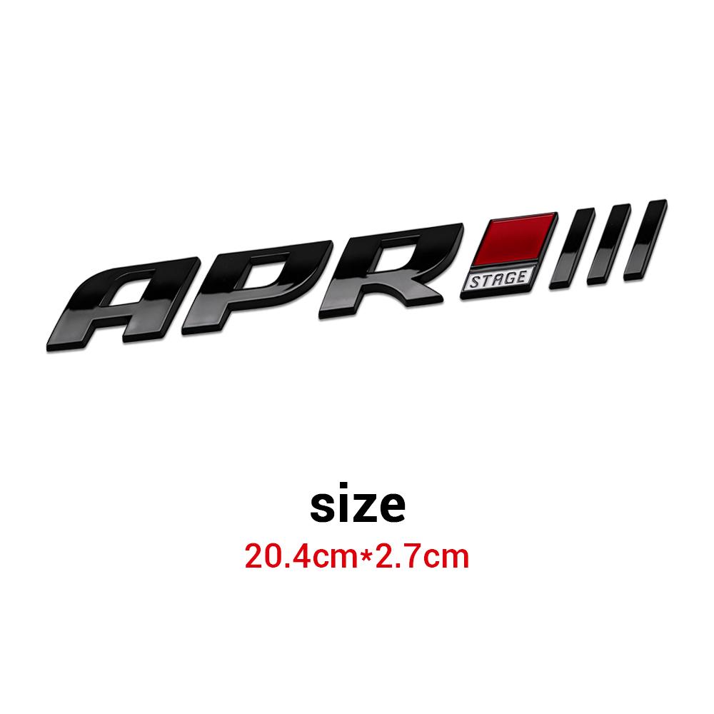 AABIN1 Emblema 3D in ABS APR Stage III Adesivo Decorativo per Carrozzeria e Bagagliaio per Volkswagen Vw T5 Cc Scirocco Tiguan Mk2 Polo 6R Jetta Mk6 Gti Golf