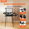 VEVOR Makeup Train Case with Lock, Lighted Mirror, 4 Storage Trays, Brush Holder, Travel Cosmetic Organizer Box w/ Swivel Wheels