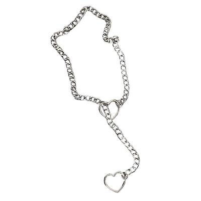 Slip Chain για Γυναικεία Ανθρώπινη Slipchain Choker Γιακά Καρδιά Αλυσίδα Κολιέ Heavy Cuban Long Chain