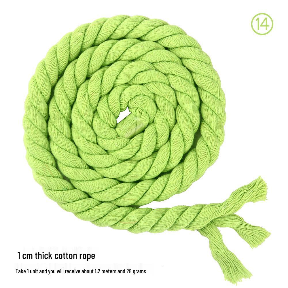 10mm Colored Cotton Rope - 1cm Thick Braided Rope for DIY Crafts, Weaving, Curtain Bundling, and More