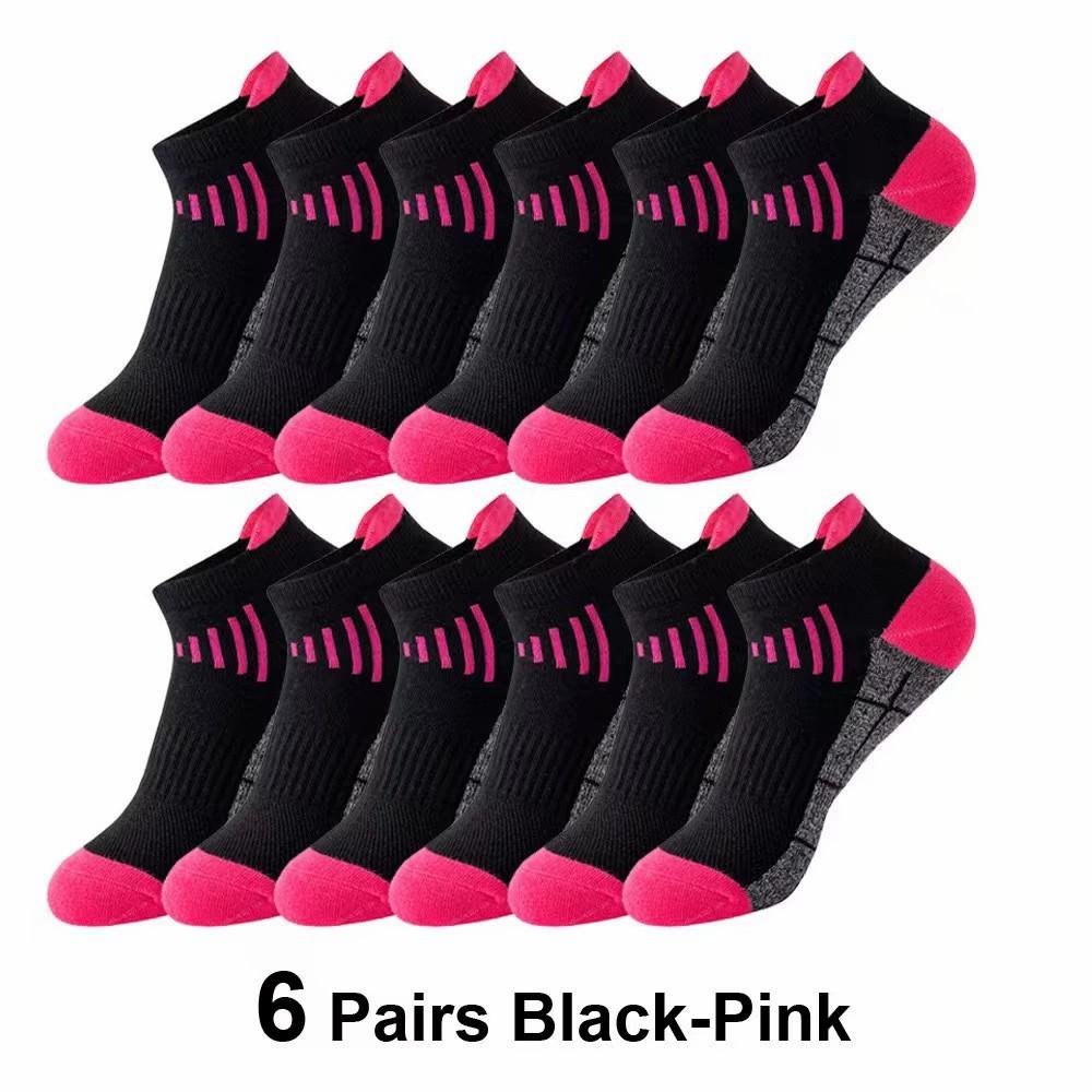 6 Paar Neutrale Gestrickte Geruchshemmende Sportsocken Modische Streifen Schweißabsorbierend Atmungsaktiv Paar Lauf-Freizeitsocken