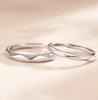 Pure White Copper, Colorfast, Adjustable Rhombus Love Couple Rings, Korean Style, Gift for Boyfriend/Girlfriend, Birthday Present
