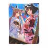 Anime Uma Musume Pretty Derby Blanket Flannel Spring Autumn Multifunction Lightweight Throw Blankets for Bedding Office Quilt