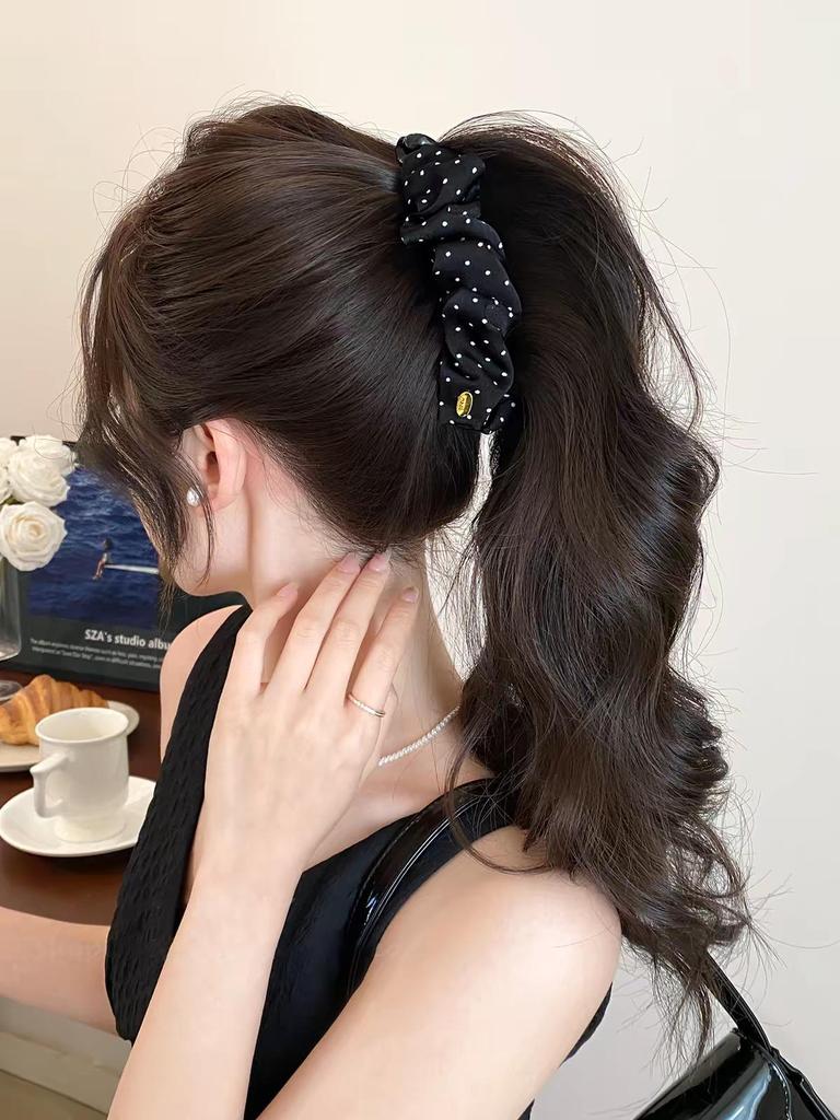 2025 Leopard Print High-End Large Shark Hair Clip for Women