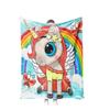 Cartoon unicorn digital-printed polyester Bedroom velvet flannel soft sofa cover blanket Fleece soft sofa cover blankets
