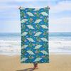 Day of The Dead Kitty Cat Sugar Skull Beach Towel, Cute Oversized Quick Dry Absorbent, Sand Free Lightweight Travel Pool Mat