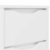 White Nightstand with Drawers 30.5 x 30 x 43 cm Particleboard