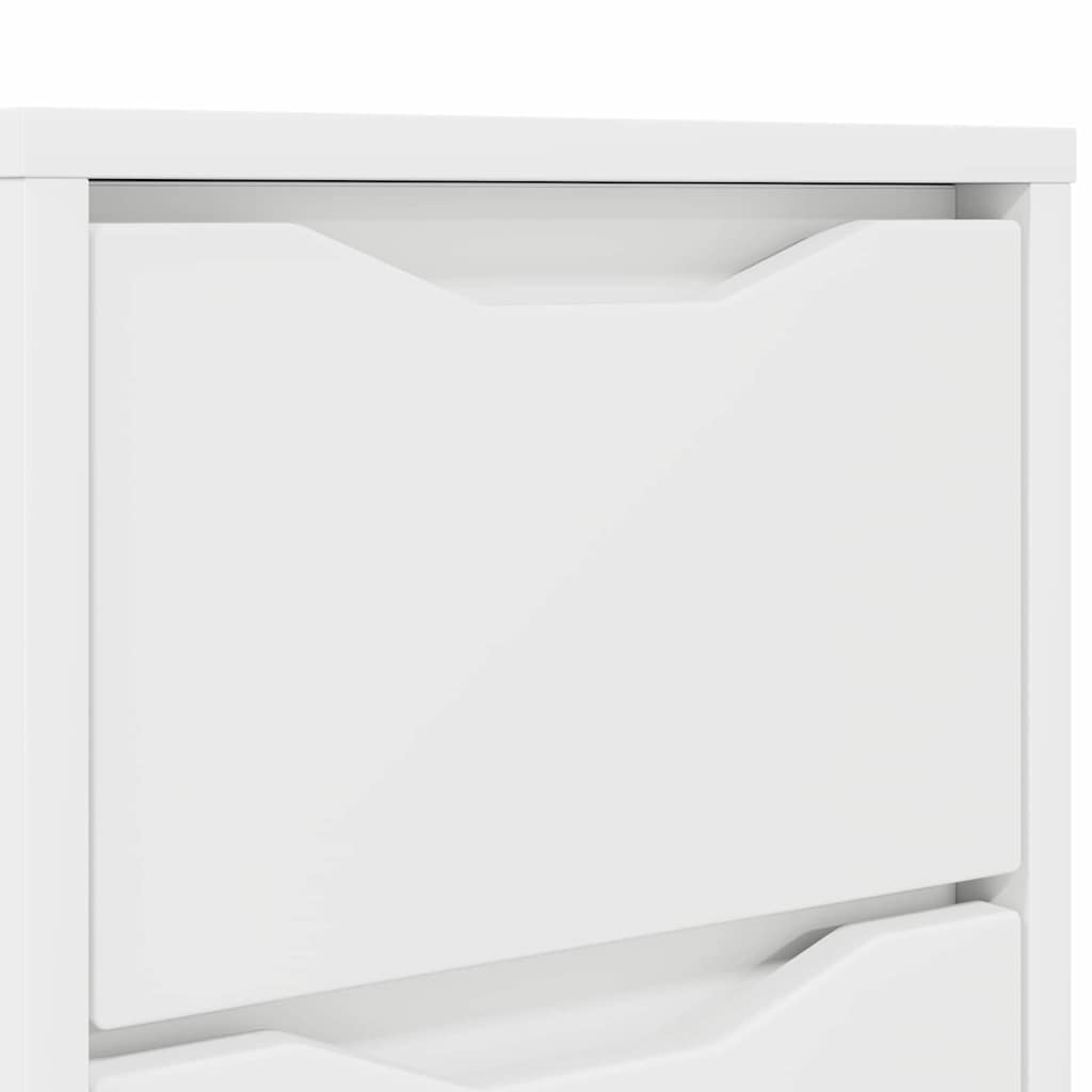White Nightstand with Drawers 30.5 x 30 x 43 cm Particleboard