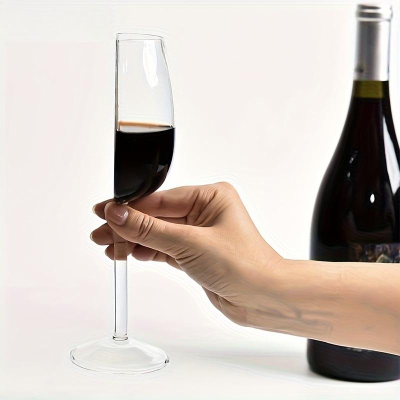 Unique Half Wine Glasses (4.73oz), Innovative Design for Red And White Wine,Perfect for Celebrations with Friends, Anniversaries, Weddings