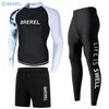 Mens Long Sleeve Rash Guard UV Protection Quick Dry Swimwear Snorkeling Surfing Diving Pool Spa