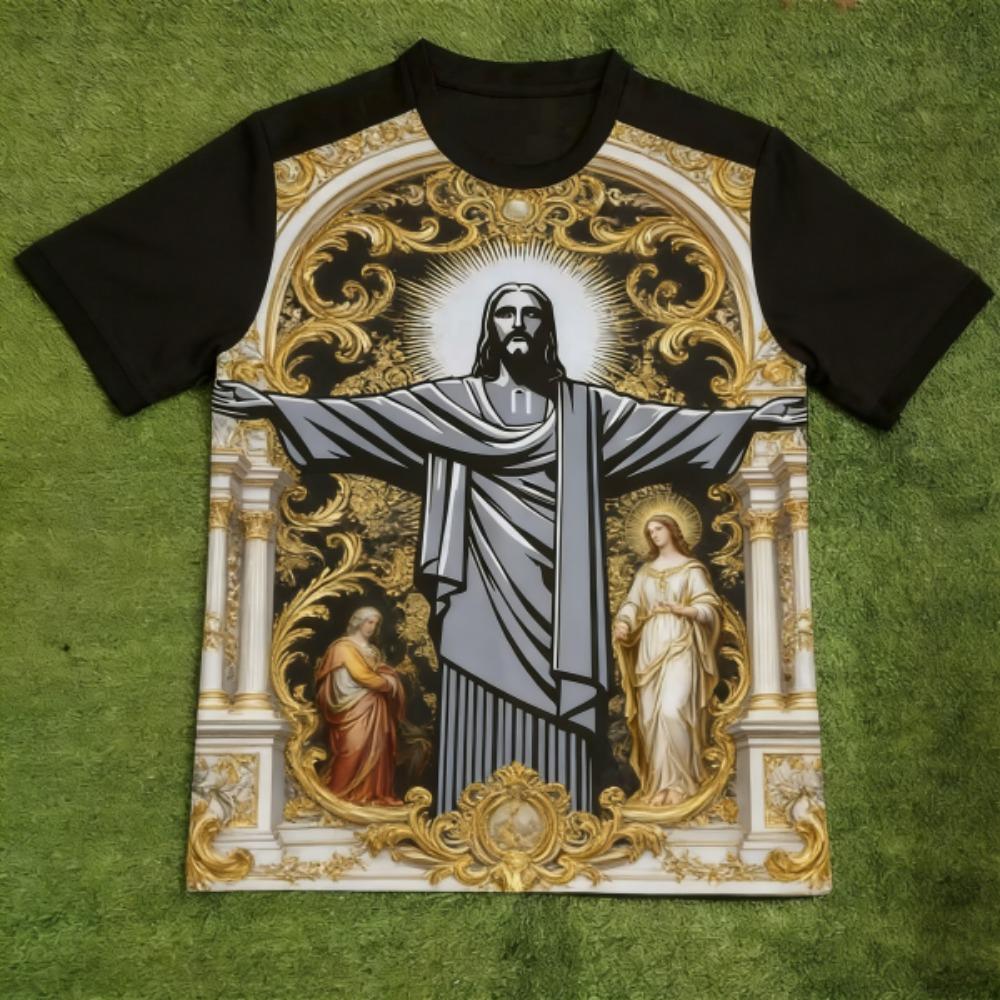Fashion JESUS European Style Printed T-shirt Summer Kids Casual Outdoor Girl and Boy Short Sleeved Tees Top Pullover