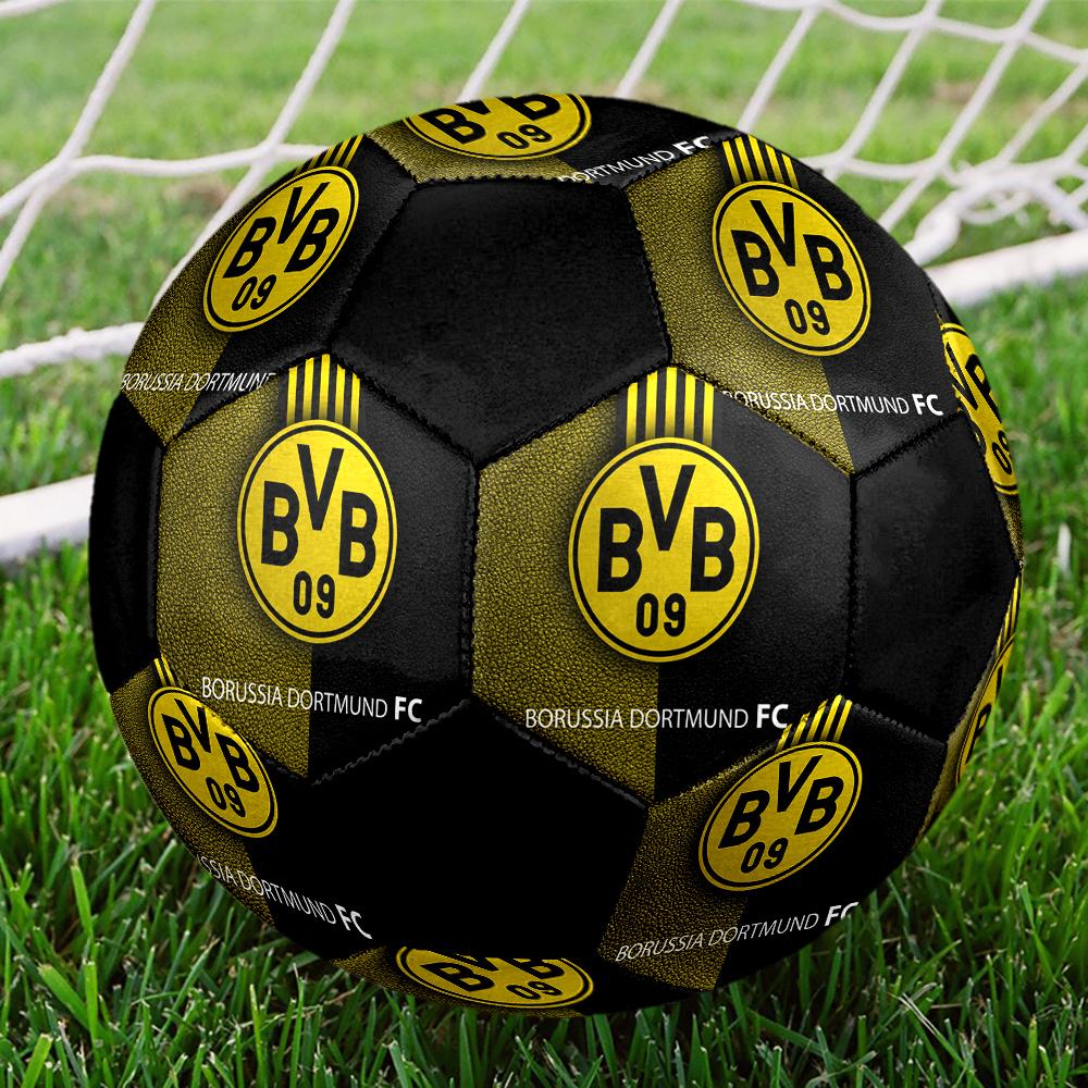 SIZE 5 Borussia Dortmund Soccer Ball Colorful All Ages Machine Stitched PVC Competition Ready Durable High-Bounce