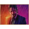 John Wick Snelheidsachtervolging Retro Muurposter - Keanu Reeves Kraft Art 257