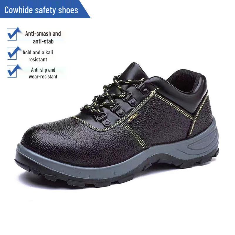 Winter Safety Work Shoes: Fleece-Lined, Anti-Static, Anti-Smash, Puncture, Oil, Acid & Alkali Resistant. 539 Cowhide Anti-smashing Anti-piercing; 43