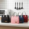 Insulated Lunch Tote Bags Waterproof Linen Fabric Thermal Lining Perfect For Office School Picnics Daily Use