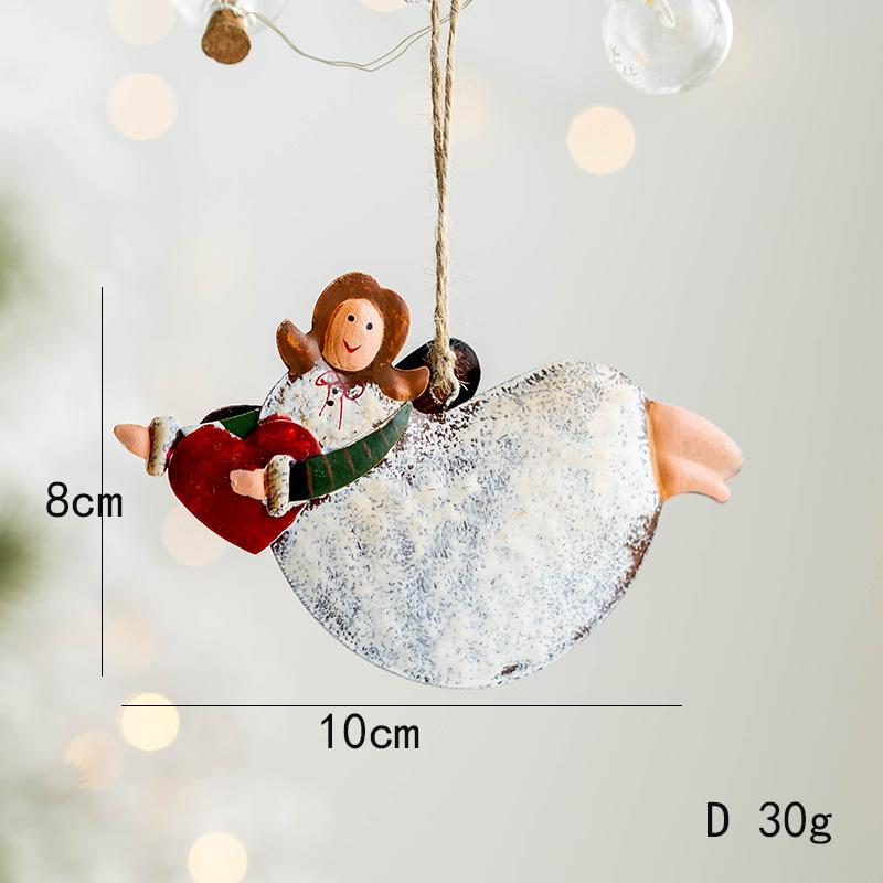 New Arrival boże narodzenie kutego żelaza dzwonek bałwanek łoś wisiorek ozdoba 2023XMAS Home Decor ozdoba choinkowa Natal Navidad