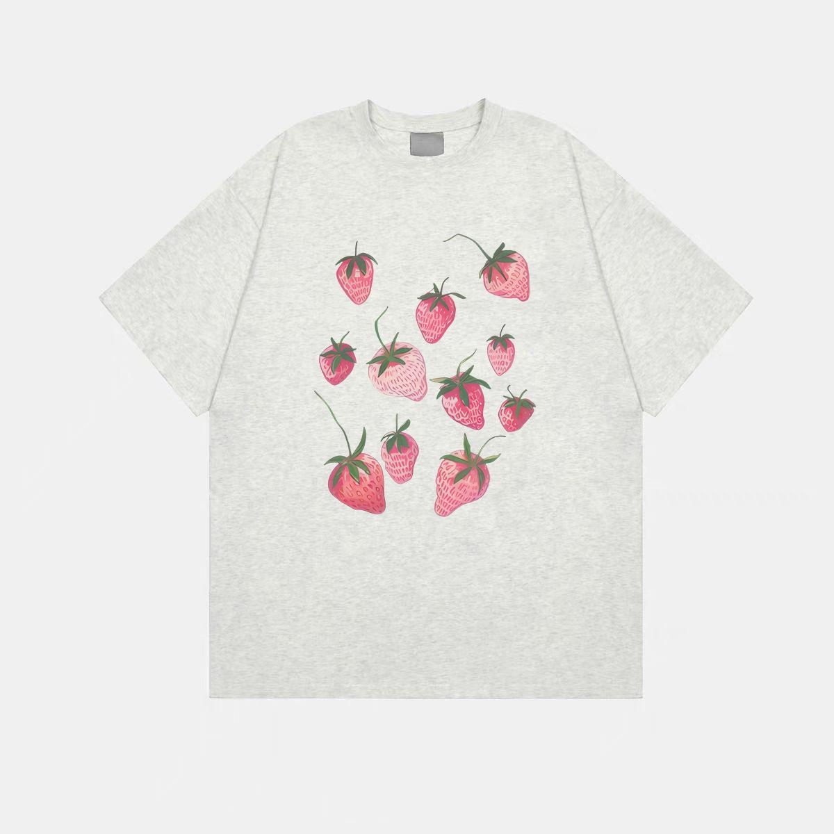 

2025 Женская футболка больших размеров из чистого хлопка с коротким рукавом: Трендовый, Универсальный, Свободный крой для лета XL белый/серый