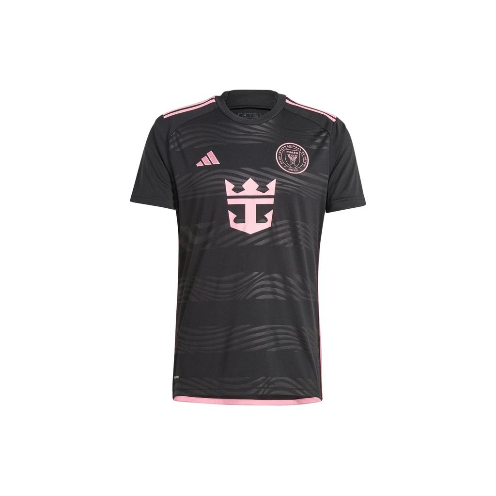 adidas Maillot extérieur unisexe Inter Miami CF 23/24 Messi Noir Rose JE9744
