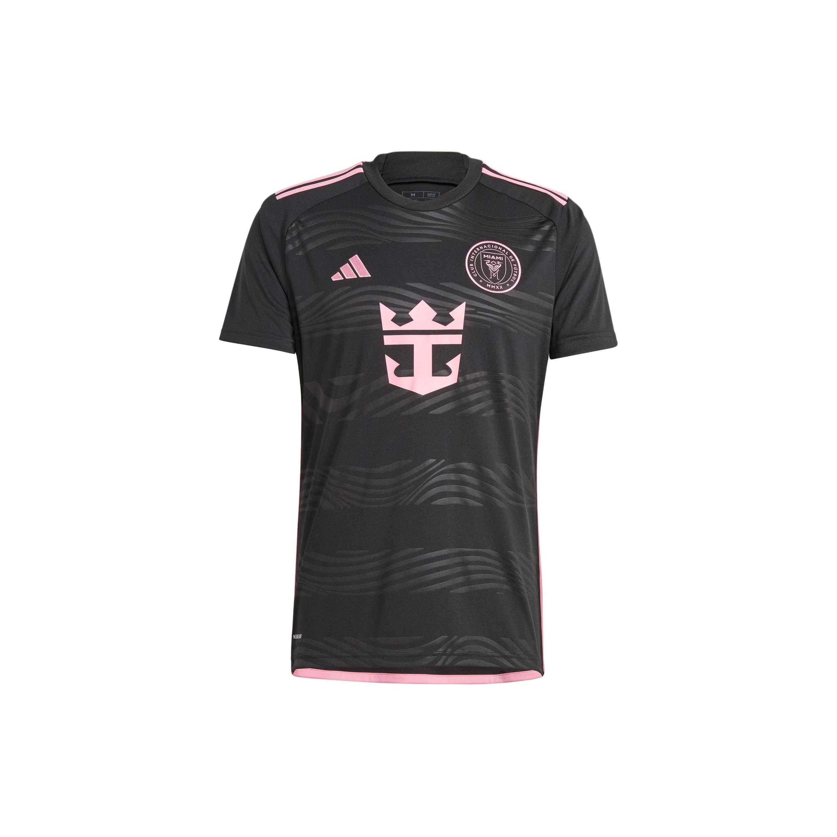 adidas Unisex Inter Miami CF 23/24 Messi Away Jersey Black Pink JE9744 M