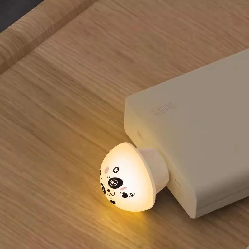 Panda AI Voice Night Light Cartoon Voice Controlled LED Voice Light Mini USB Light