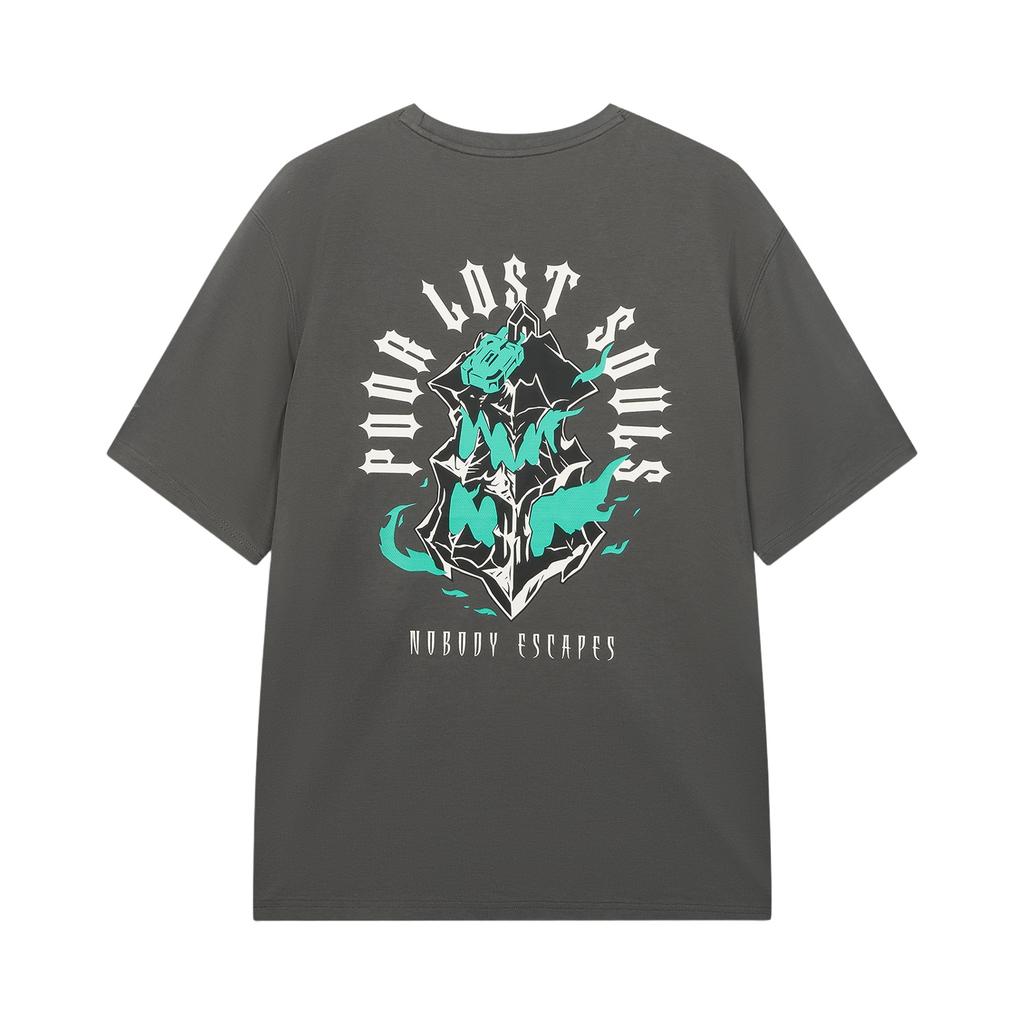 Li Ning × Lpl Sports Lifestyle Series Round Neck Letter Print Short Sleeve T-Shirt Unisex Tops AHSWD31-6