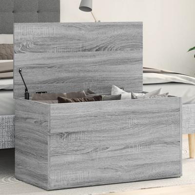 Vidaxl Chest, Sonoma Grey Oak 84X42X46 Cm, Wood-Based Material
