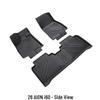 3D High-Edge Floor Mats for 26 AION I60 Models, Easy-Clean, Non-Slip, Eco-Friendly TPE.
