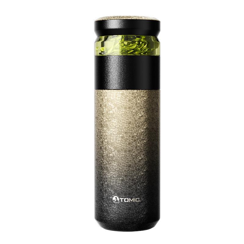 TeMeiKe 2026 Pure Titanium Thermos with Tea Separator - Large Capacity Men's Gift Cup