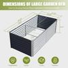 US STOCK Galvanized Raised Garden Bed Outdoor 8x4x2FT Steel Heightened Planter Box For Gardening Flowers Vegetables Herbs