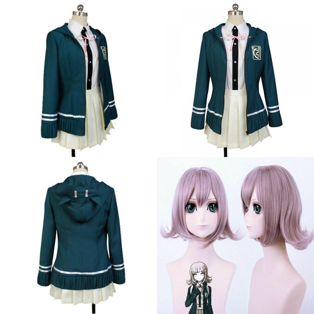 Danganronpa Chiaki Nanami Halloween Costume Set With Stylish Jacket Shirt And Skirt
