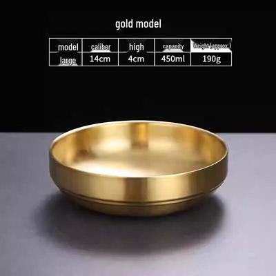 Wutuo 14cm Gold Edelstahl Mehrzweckschüsseln, 2er Set