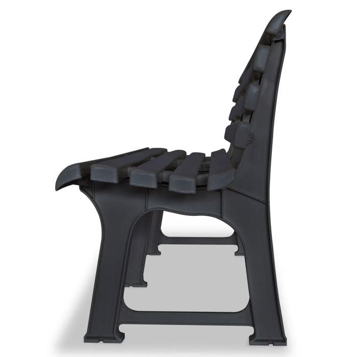 PVC Garden Bench - Vidaxl - 145.5 X 49 X 74 Cm - Grey - Outdoor
