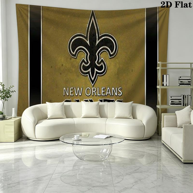 New Orleans Saints Wall Tapestry Aesthetic Wall Hanging Printed Fabric Blanket Decorative Tapestries for Bedroom Living Room Home Decor