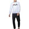 Fila Felpa Girocollo Manica Lunga Logo Lettera Sportiva Casual Vintage Americana Unisex Bianca F51U144231FWT