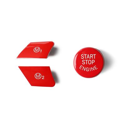 Gloss Red M1 M2 & Start Buttons Kit pro BMW