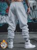 Spinnenwappen Herren Jogginghose Tasche Weißes Spinnensymbol Motiv, Bein Minimal Arachniden Druck, Seitentasche Kordelzug Jogginghose für Urbane Street Looks