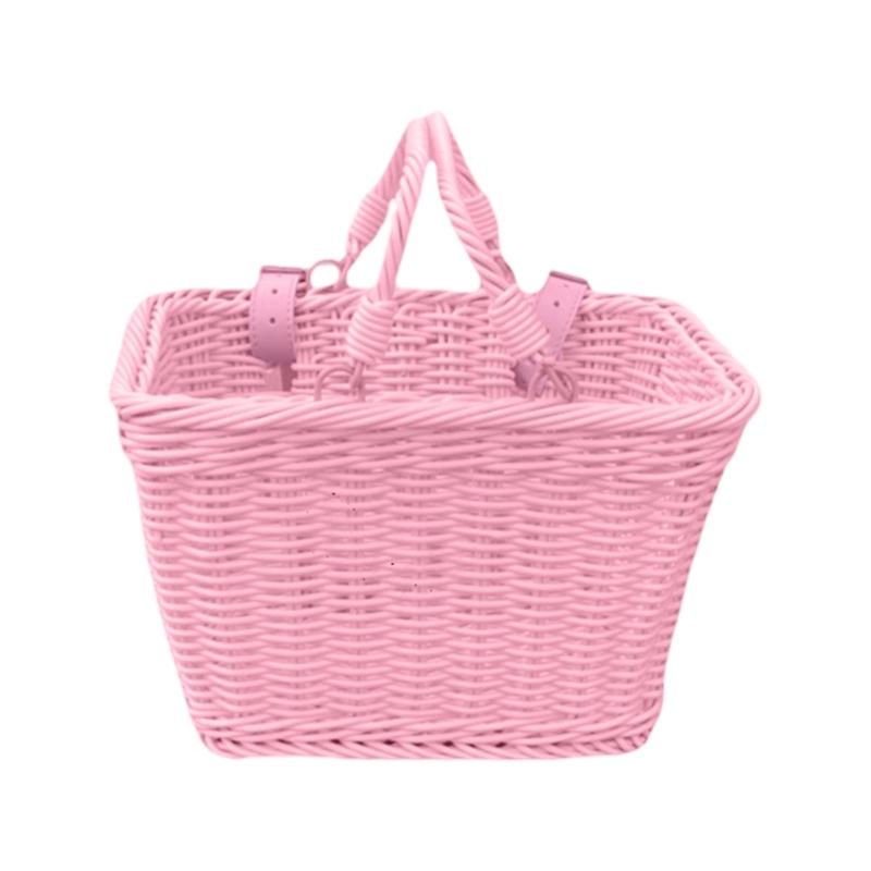 Durability Handwoven Child Bike Basket Convenient Storage Bike Front Basket Family Outing Bike Accessory
