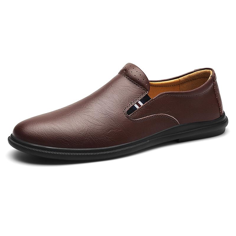 Fashion New Arrival Men's Loafers Simple Leather Moccasins Comfortable Slip-On Flats Handmade Male Driving Shoes Classic Business Shoes