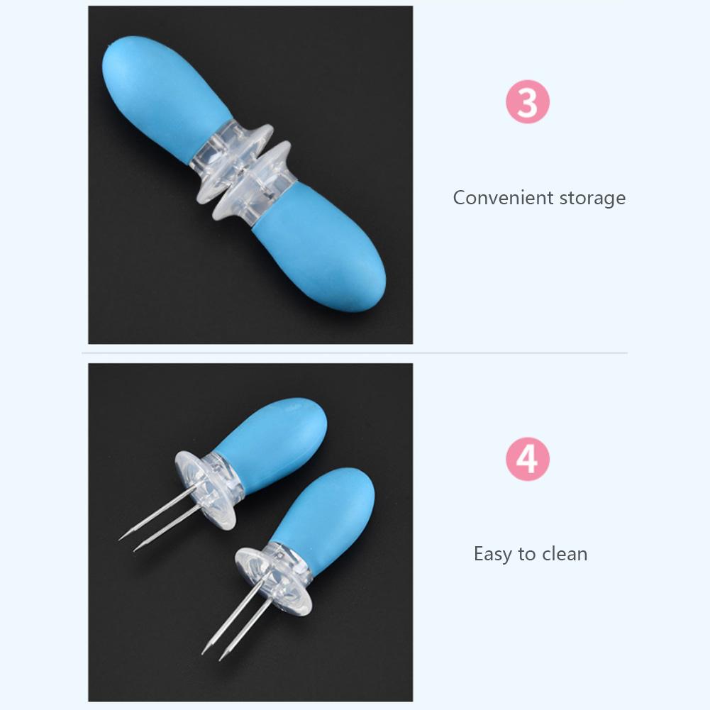 Stainless Steel Corn Needle Corn Fork Corn Insertion Barbecue Fork BBQ Creative Kitchen Tool