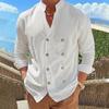 Men's Double-Breasted Shirt, Business Casual, Elite Fashion, Cardigan