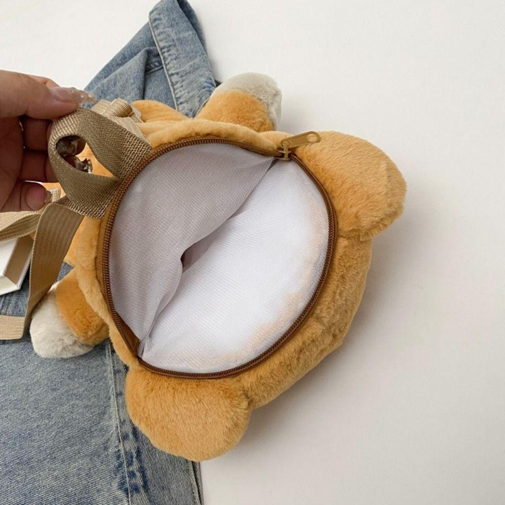Multicolour Plush Shoulders Bag 3D Bear Animal Bag Sweet Plush Bear Backpack Outdoor