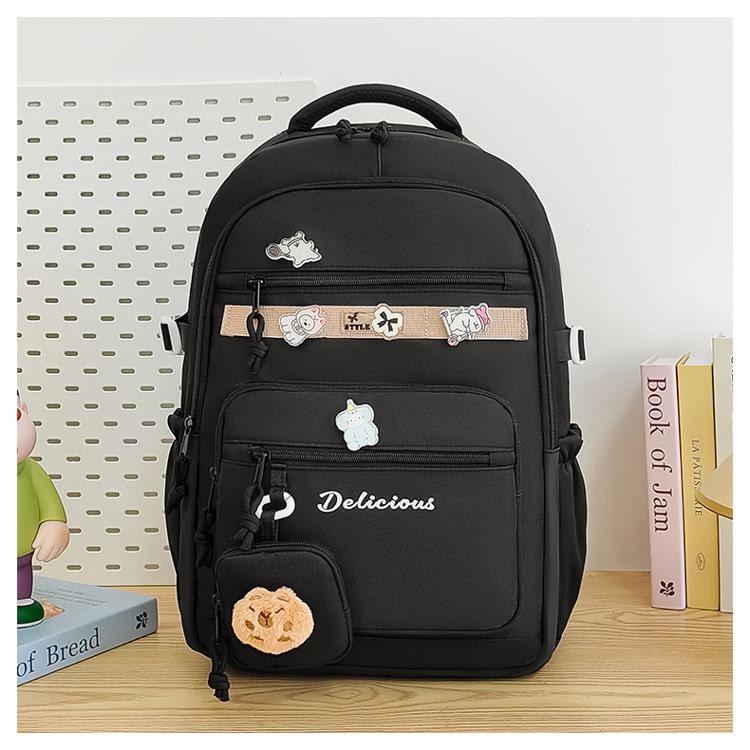 School bag new large capacity multi-compartment versatile simple grade 3-6 school bag leisure commuting light niche backpack